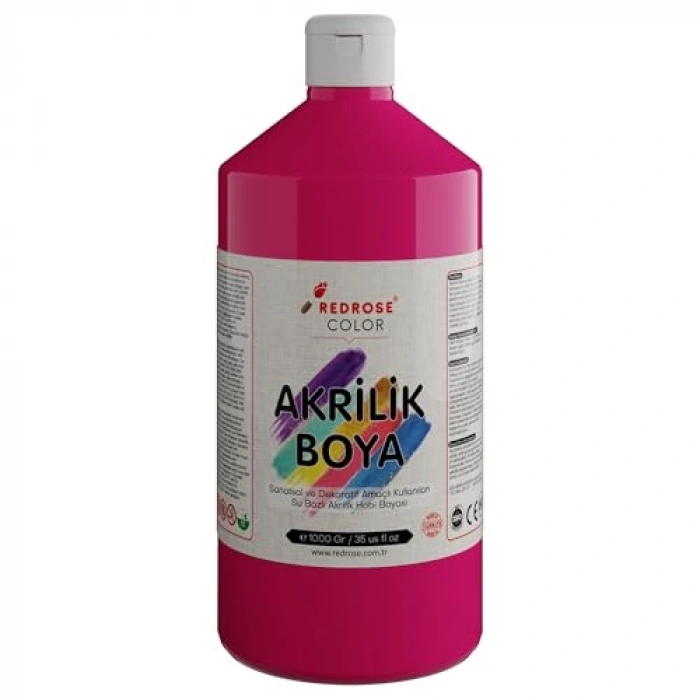Fuşya Renkli Akrilik, 1000 gr Paket