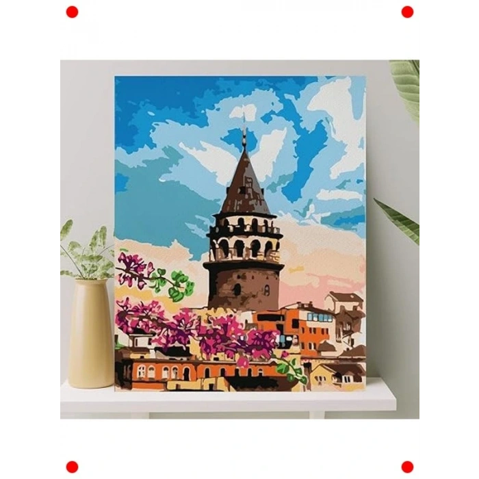 Galata Temalı Sılarla ma Tuval Seti 40x50 CM