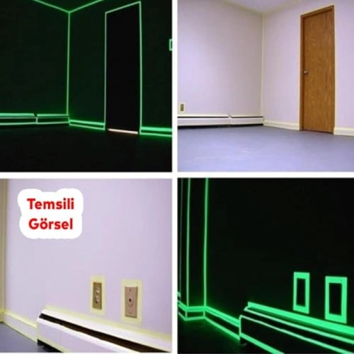 Gece Parlayan Reflektif Bant - 5 Metre İkaz Bandı