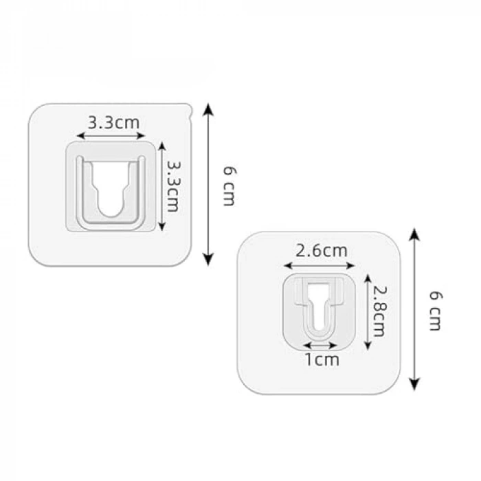 Geçmeli Klips Eşya Sabitleme Askısı, 5 Set