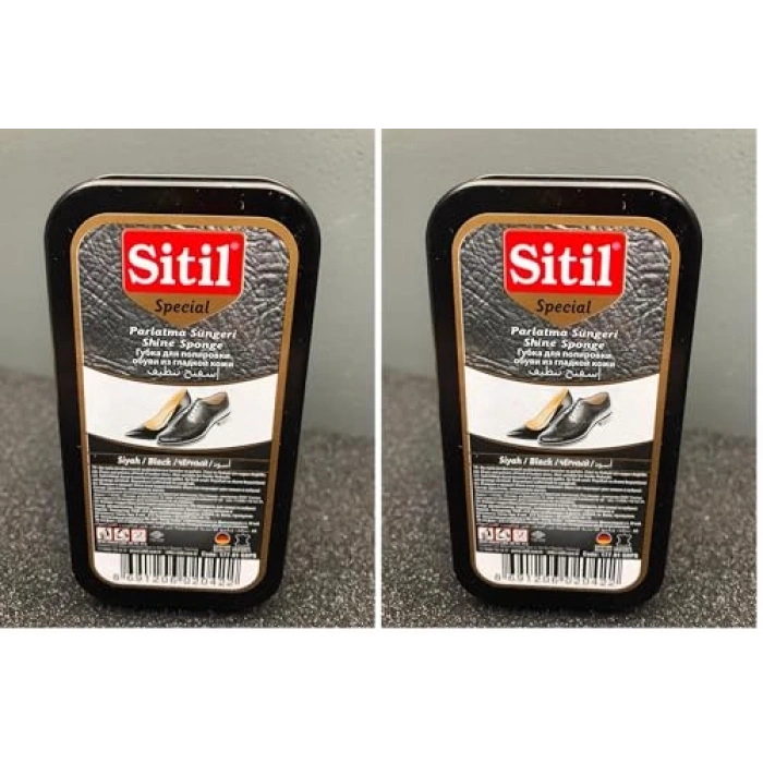 Geniş Kutulu Siyah Parlatıcı Sünger - 2li Paket