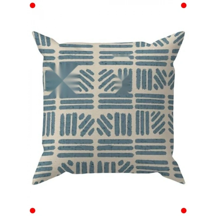 Geometrik Desenli Kırlent Kılıfı