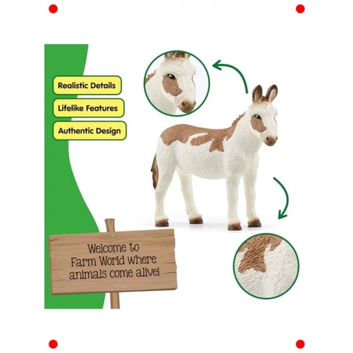 Gerçekçi Amerikan Benekli Eşek Figürü