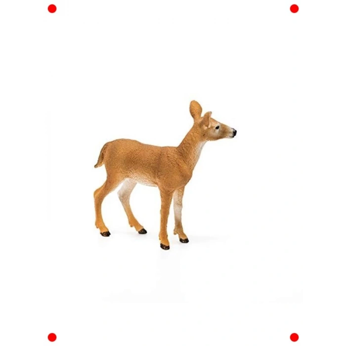 Gerçekçi Beyaz Kuyruklu Karaca Figürü