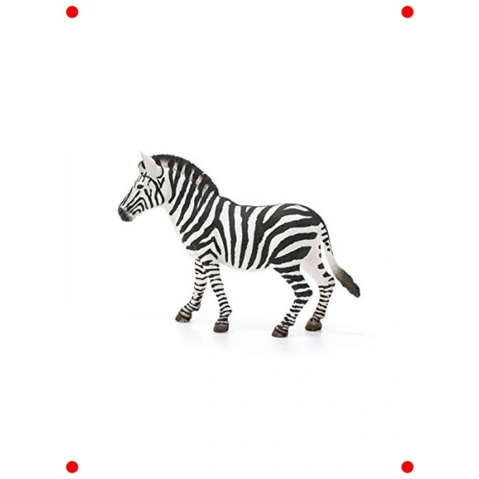 Gerçekçi Dişi Zebra Oyuncak Figürü