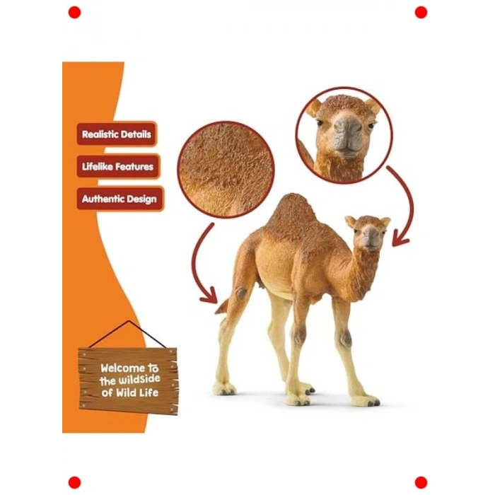 Gerçekçi Hörgüçlü Deve Oyuncak Figürü