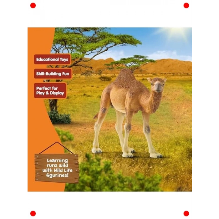 Gerçekçi Hörgüçlü Deve Oyuncak Figürü