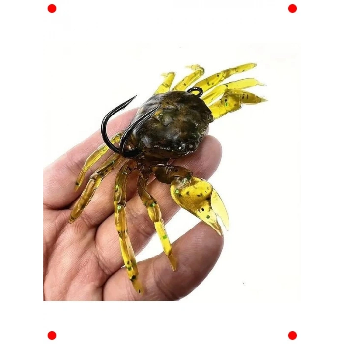 Gerçekçi Silikon Yengeç Balık Yemi Seti (3 Adet)