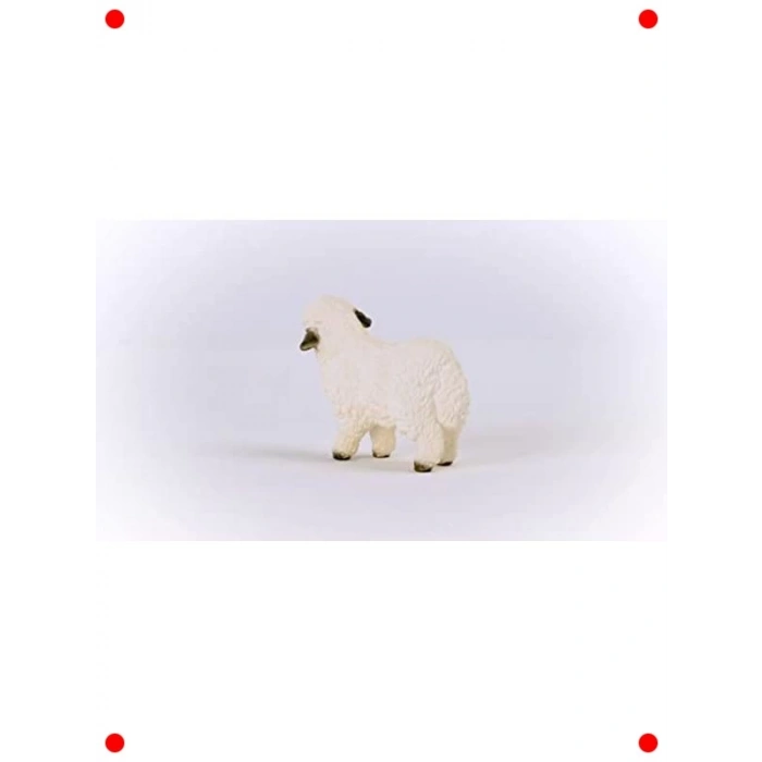 Gerçekçi Siyah Burunlu Koyun Figürü