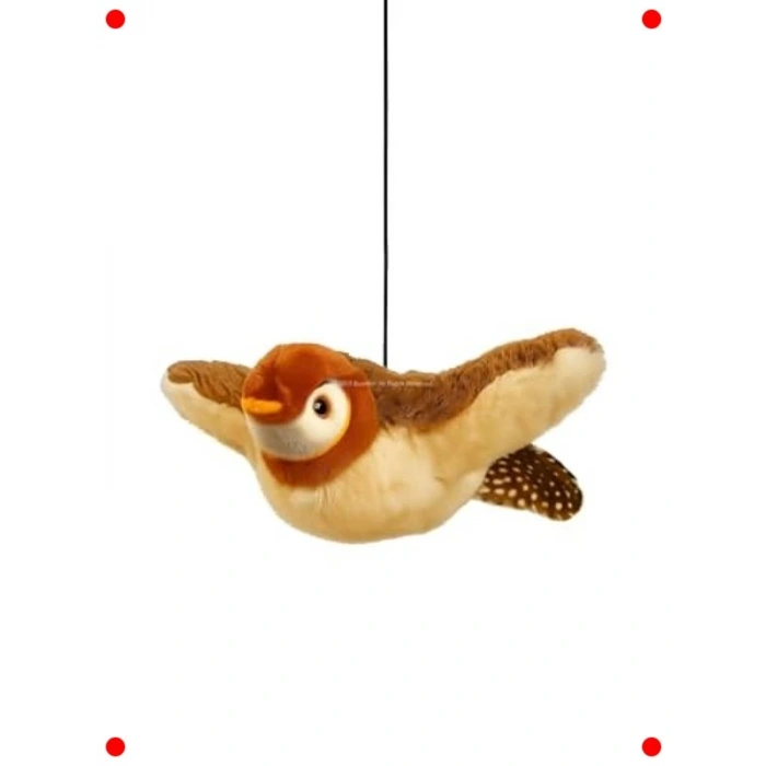 Gerçekçi Uçan Kuş Kedi Oyuncağı Sesli ve Titreşimli