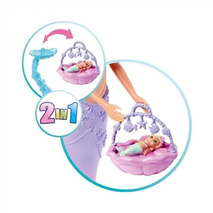 Giydirilebilir Deniz Kızı ve Deniz Adamı Bebek Seti, 29 cm