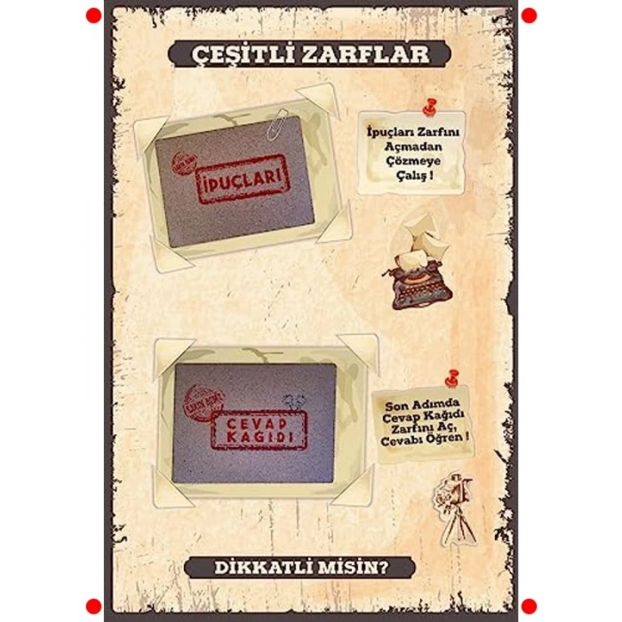 Gizemli Davalar: Suç Çözümleme Dedektif Kutu Oyunu