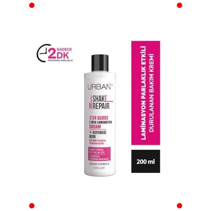 Glikolik Asitli Parlaklık & Laminasyon Saç Kremi (Vegan)