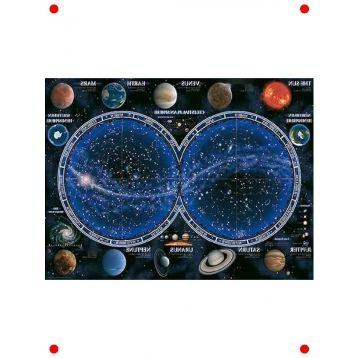 Gök Haritası Temalı Yapboz 1500 Parça