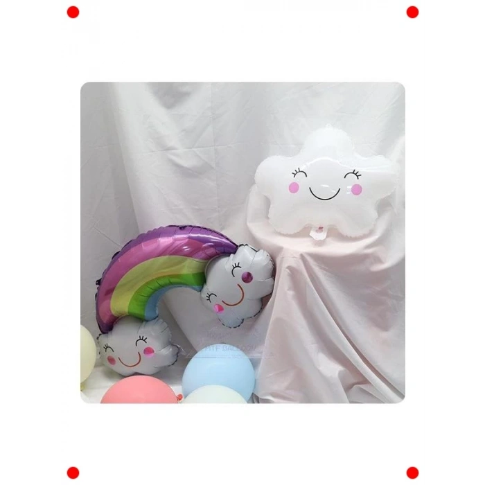 Gökkuşağı Bulut Temalı Doğum Günü Parti Seti