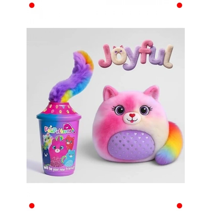 Gökkuşağı Kuyruklu Sürpriz Peluş Kedi