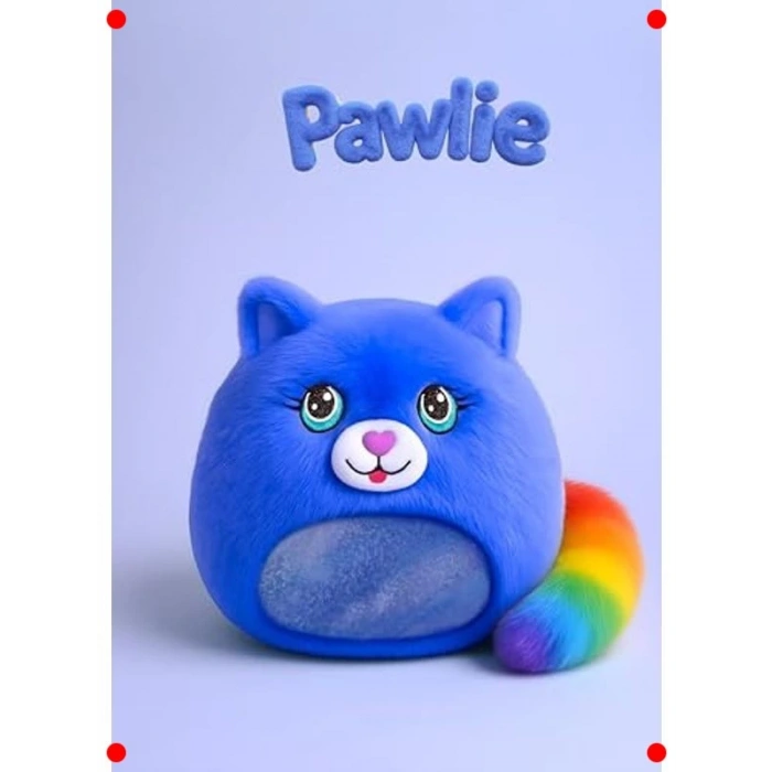 Gökkuşağı Kuyruklu Sürpriz Peluş Kedi