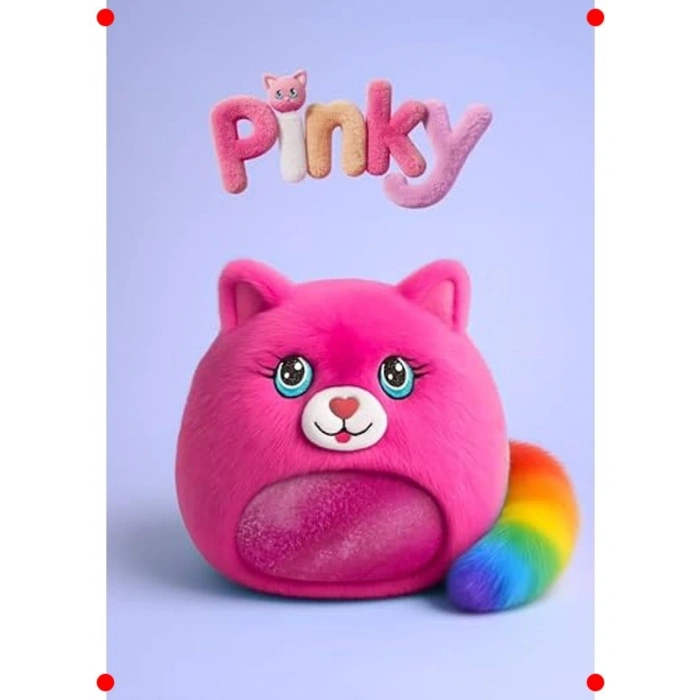 Gökkuşağı Kuyruklu Sürpriz Peluş Kedi