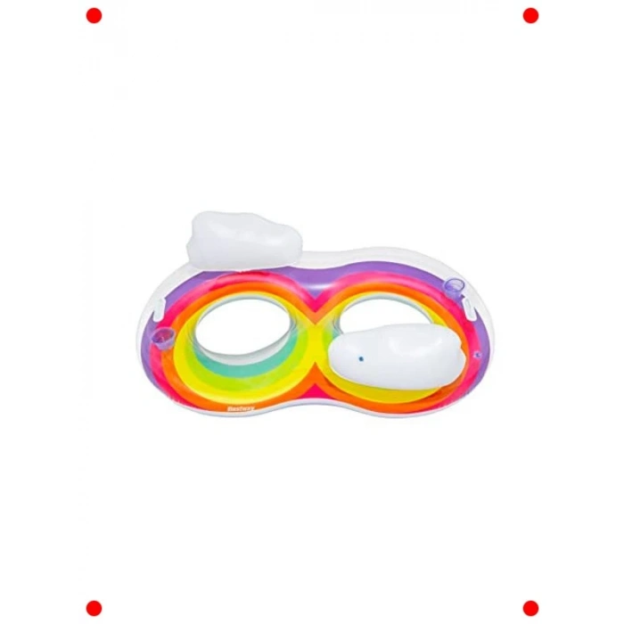 Gökkuşağı Tasarımlı 2 Kişilik Yüzme Simidi