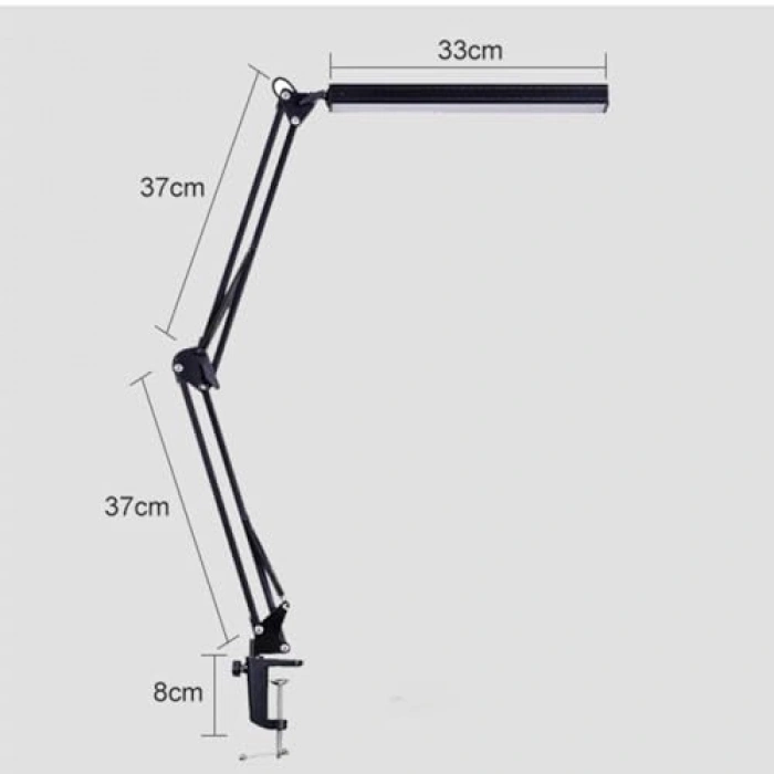 Göz Bakımı Özellikli LED Masa Lambası, 3 Işık Modu, Siyah