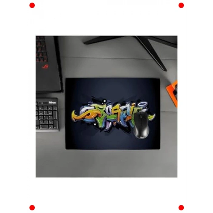 Grafiti Desenli Geniş Mousepad