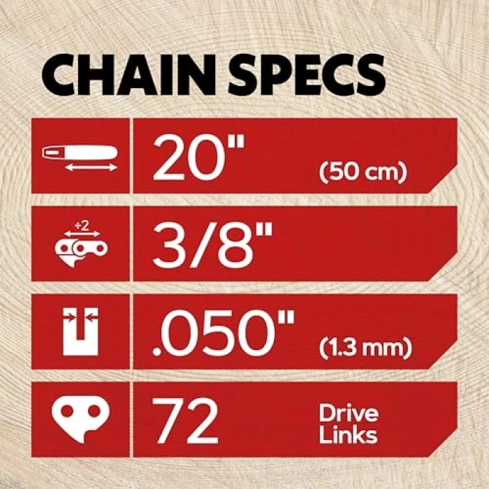 Gri E72X3 Testere Zinciri, 3lü Paket, Yedek Parça
