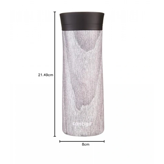 Gri Renkli 420 ml Kapasiteli Paslanmaz Çelik Termo Kupa