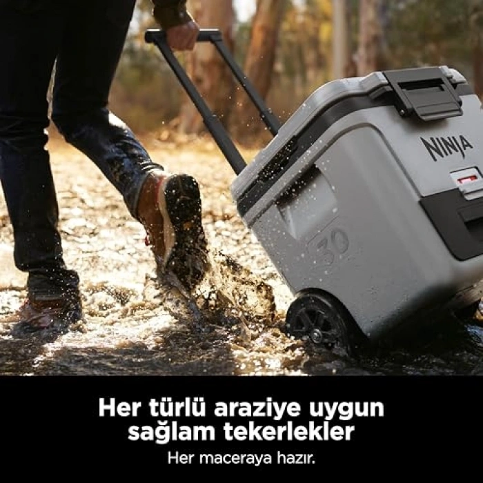 Gri Renkli Tekerlekli Cooler - 28 Litre