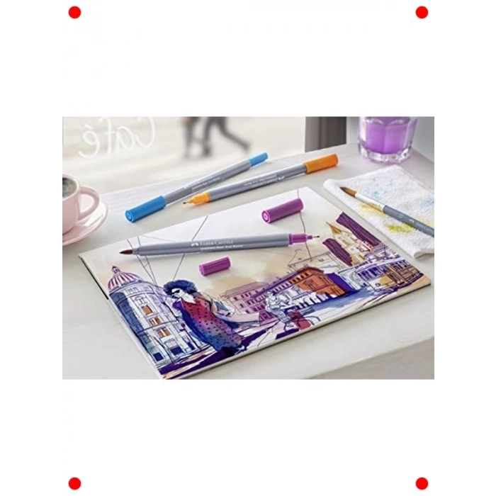 Gri Tonlarında Çift Uçlu Sanat Markörü, 6lı Set