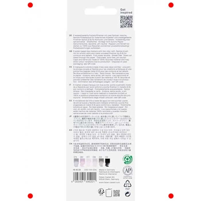 Gri Tonlarında Çift Uçlu Sanat Markörü, 6lı Set