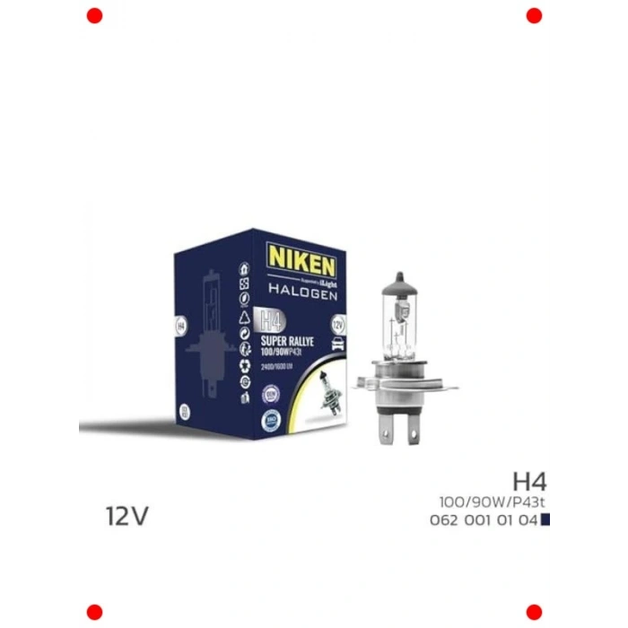 Güçlü 12V H4 Halojen Ampul