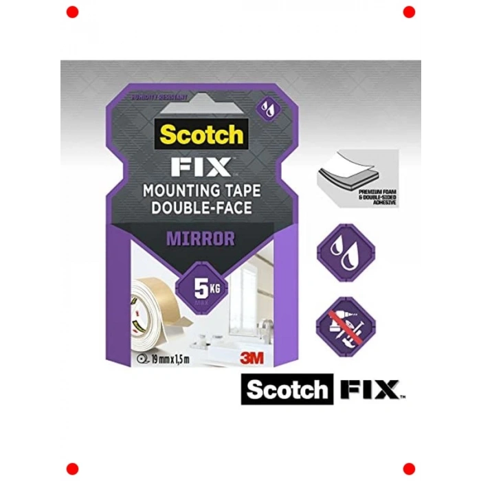 Güçlü Ayna Montaj Yapıştırıcı Bandı