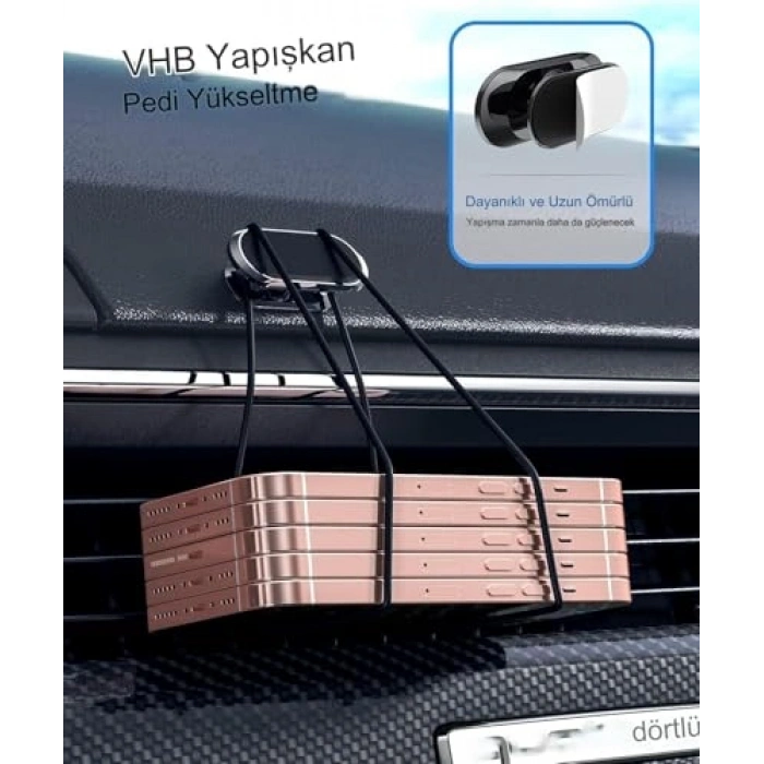 Güçlü Mıknatıslı Telefon Tutucu VHB Yapışkan Ped ile