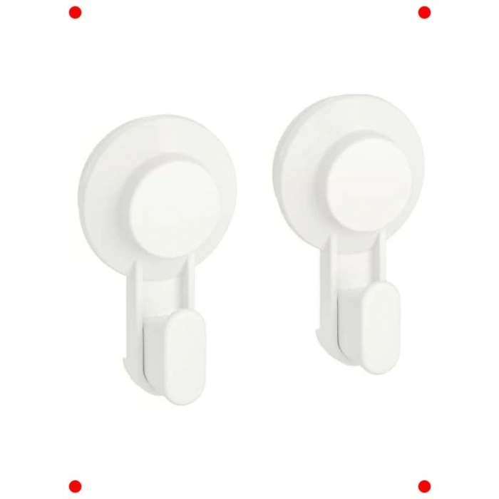 Güçlü Vantuz Beyaz Kanca Seti (2 Adet)