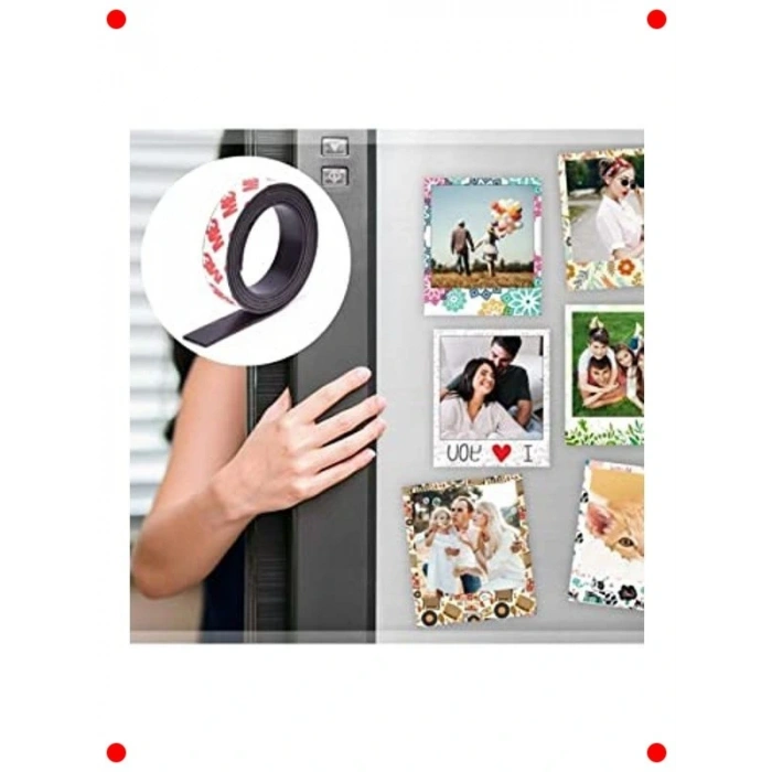 Güçlü Yapışkanlı Şerit Mıknatıs Rulo - Siyah 2cm x 1mt