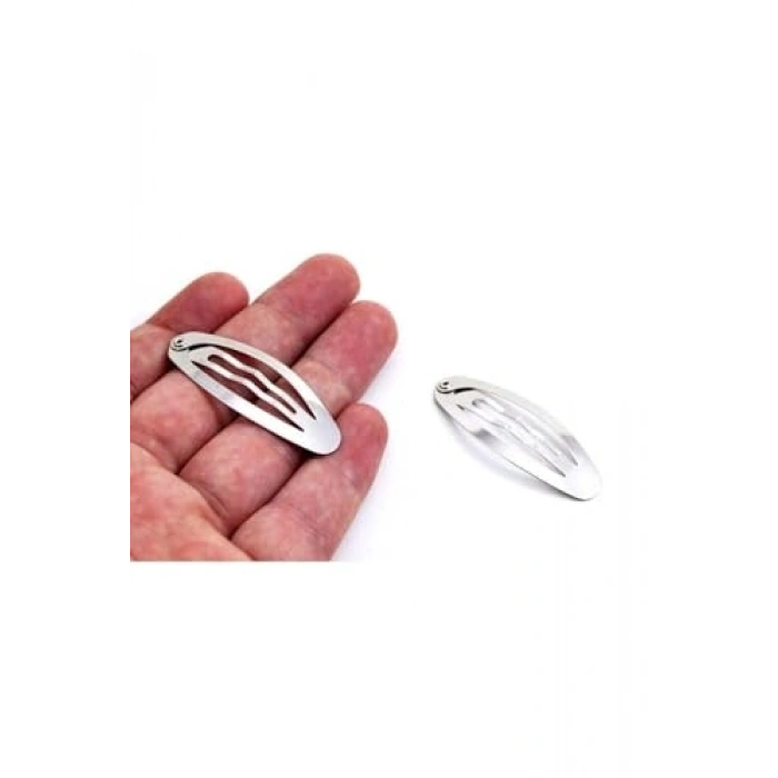 Gümüş Renk Metal Çıtçıt Toka, 100 Adet