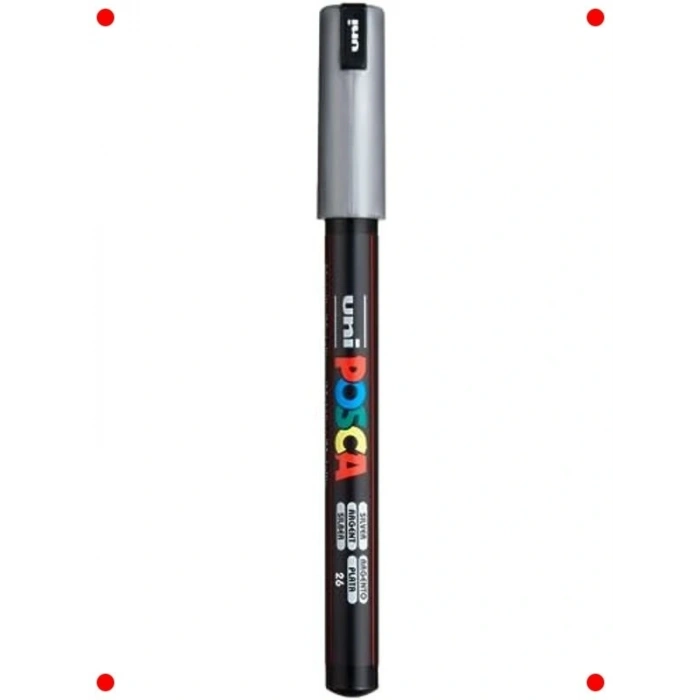 Gümüş Renk Su Bazlı İnce Uçlu Markör Kalem