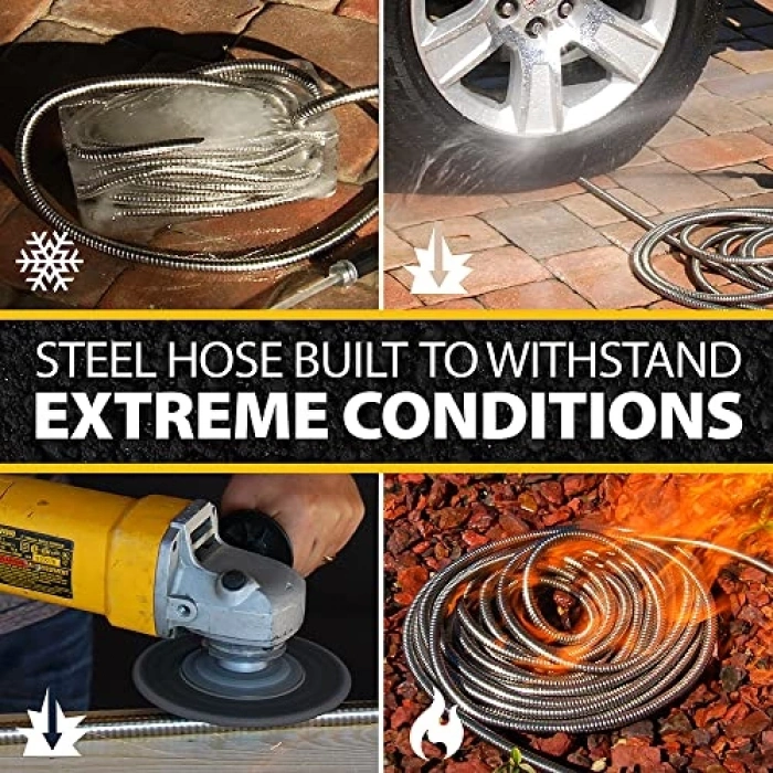 Gümüş Renkli 75 Bahçe Hortumu, Dayanıklı Yapı