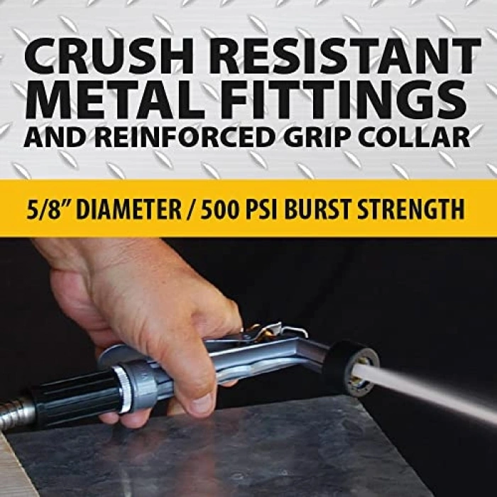 Gümüş Renkli 75 Bahçe Hortumu, Dayanıklı Yapı