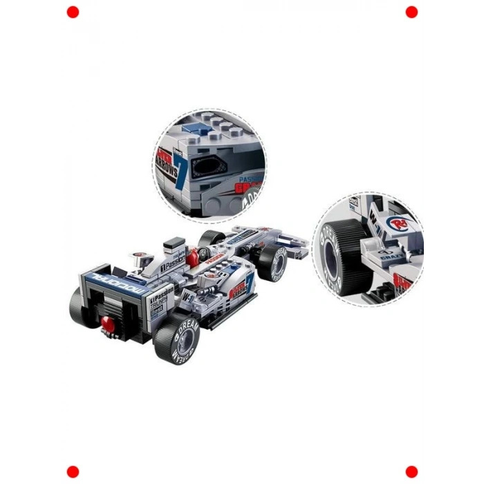 Gümüş Yarış Arabası Yapım Seti - 257 Parça