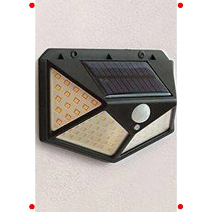 Güneş Enerjili 100 LED Hareket Sensörlü Duvar Lambası