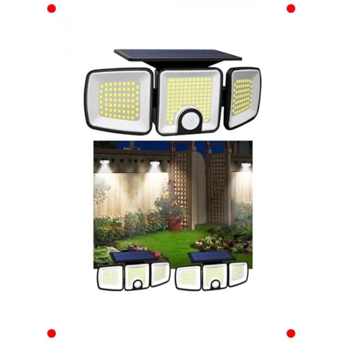 Güneş Enerjili 223 COB LED Hareket Sensörlü Lamba