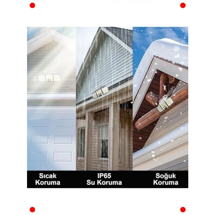 Güneş Enerjili 223 COB LED Hareket Sensörlü Lamba