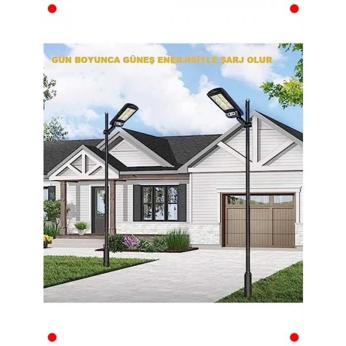 Güneş Enerjili Bahçe Aydınlatması - 120 LED Sensörlü