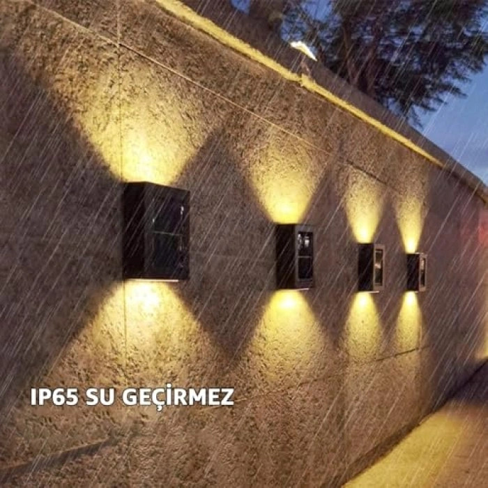 Güneş Enerjili Bahçe Aydınlatması, Çift Taraflı Duvar Lambası