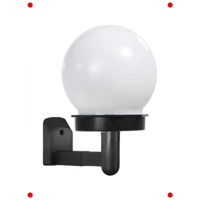 Güneş Enerjili Beyaz Duvar Bahçe Lambası