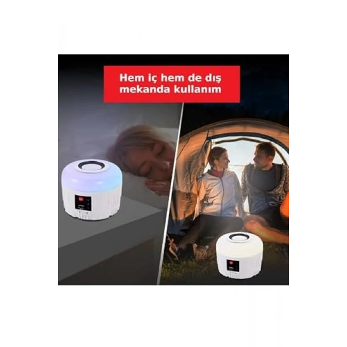 Güneş Enerjili Bluetooth Hoparlörlü Kamp Lambası, Kumanda ile