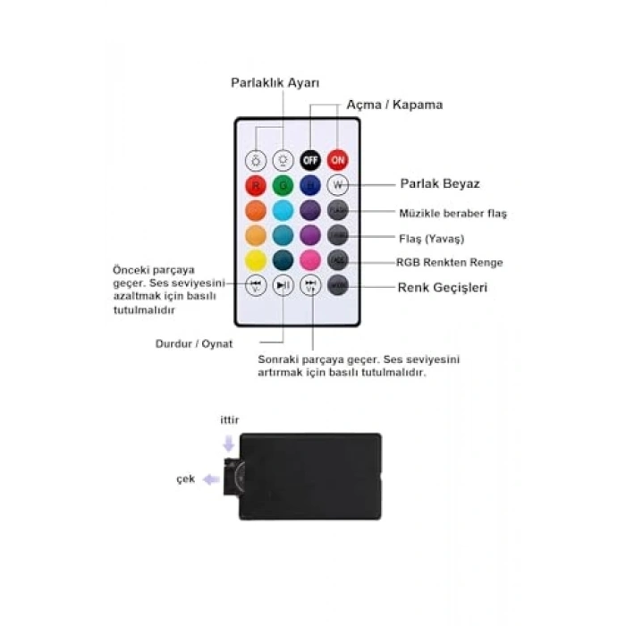 Güneş Enerjili Bluetooth Hoparlörlü Kamp Lambası, Kumanda ile