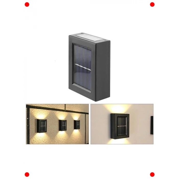 Güneş Enerjili Çift Taraflı Duvar Aplik Bahçe Aydınlatması