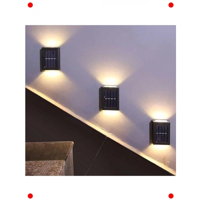 Güneş Enerjili Çift Taraflı Duvar Aplik Bahçe Aydınlatması